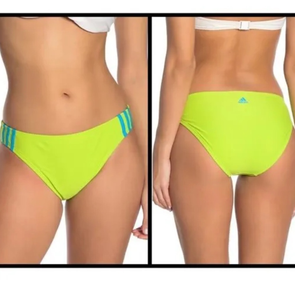 Adidas Swimwear Stripe Hipster Bikini Bottoms, XL
